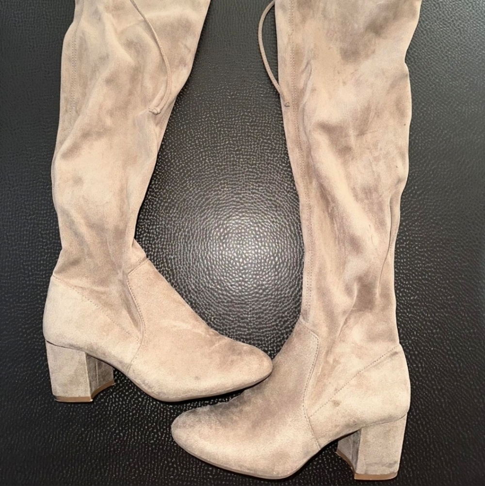 Gianni Bini Women's Tan Suede Over-the-Knee Boots_9.5